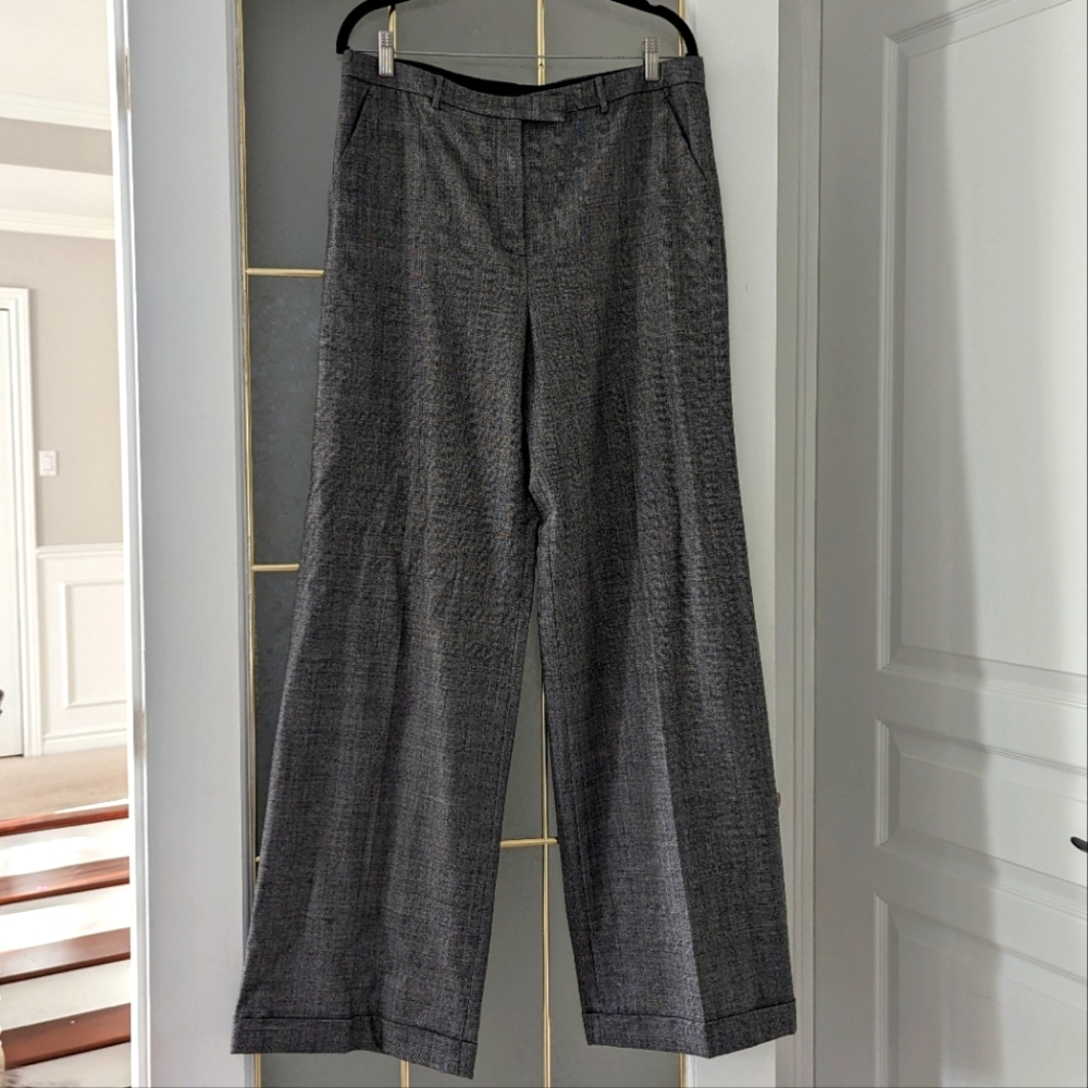 NWOT Elie Tahari Wool Plaid Trousers